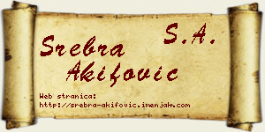 Srebra Akifović vizit kartica